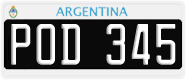 License plate of Argentina, Cars (1995, ABC 123)