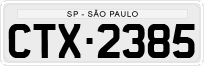 License plate of Brazil, Private owners (1990)