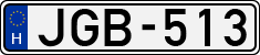 license plates of Hungary, Cars (1990)