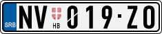 License plate of Serbia, Cars