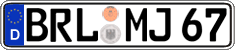 German license plate, Regular plates