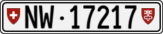 License plate of Switzerland, Cars
