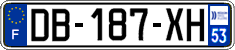 French license plate, SIV (ordinary)