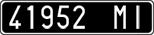License plate of Italy, Cars (1927 year series)