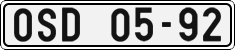 License plate of the Czech Republic, Cars (1960)