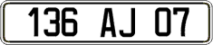 French license plate, FNI