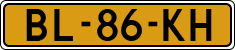 License plate of the Netherlands, Commercial Vehicles (1951-1994 system)