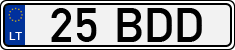 License plate of Lithuania, Mopeds