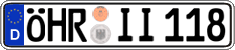 German license plate, Regular plates