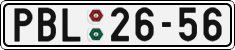 License plate of the Czech Republic, Cars (1960)