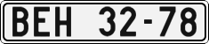 License plate of the Czech Republic, Cars (1960)