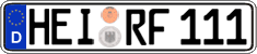 German license plate, Regular plates
