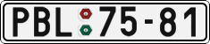 License plate of the Czech Republic, Cars (1960)