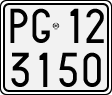 License plate of Italy, Motorcycles (1927 year series)