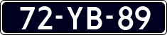 License plate of the Netherlands, Imported oldtimers (cars)