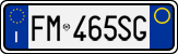 License plate of Italy, Cars (1994 year series)