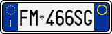 License plate of Italy, Cars (1994 year series)