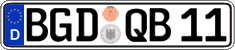 German license plate, Regular plates