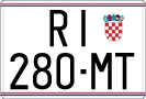 License plate of Croatia, Regular plates
