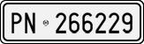 License plate of Italy, Cars (1927 year series)