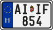 license plates of Hungary, Regular plates (2022)