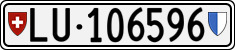 License plate of Switzerland, Cars