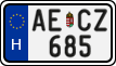 license plates of Hungary, Regular plates (2022)