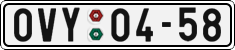 License plate of the Czech Republic, Cars (1960)