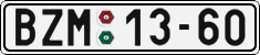 License plate of the Czech Republic, Cars (1960)