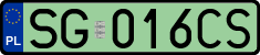 License plates of Poland, Electric vehicles