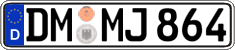 German license plate, Regular plates