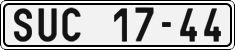 License plate of the Czech Republic, Cars (1960)