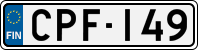 License plate of Finland, Cars