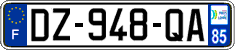 French license plate, SIV (ordinary)
