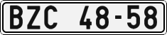 License plate of the Czech Republic, Cars (1960)