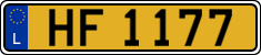 License plate of Luxembourg, 2003 year system