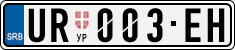 License plate of Serbia, Cars