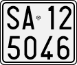 License plate of Italy, Motorcycles (1927 year series)