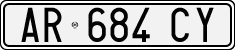 License plate of Italy, Cars (1994 year series)