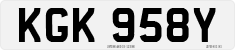 License plate of the United Kingdom, 1963 year system