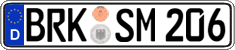 German license plate, Regular plates