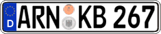 German license plate, Regular plates