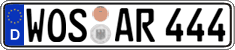German license plate, Regular plates
