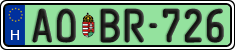 license plates of Hungary, Regular plates (2022)