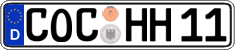 German license plate, Regular plates