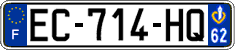 French license plate, SIV (ordinary)