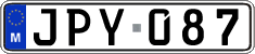 License plate of Malta, Regular plates (ABC 123)