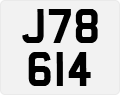 License plate of Jersey, Regular plates (J123456)