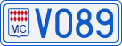 License plate of Monaco, Cars