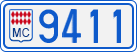 License plate of Monaco, Cars